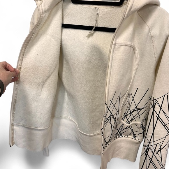 Lululemon scuba ghost nesting bird scribble full-zip hoodie size 8 - Picture 3 of 14